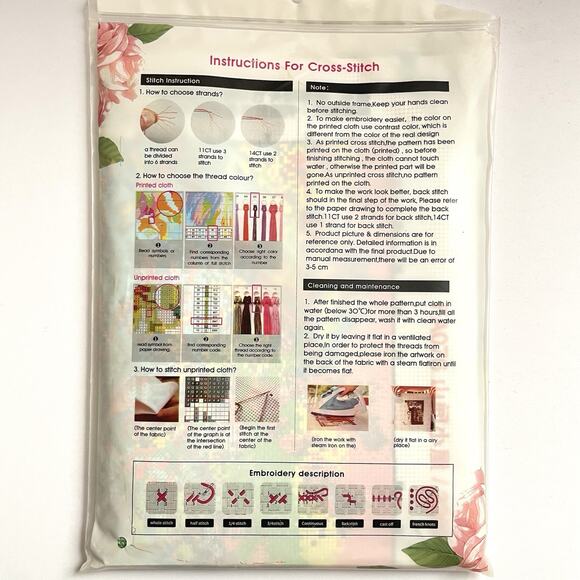 House in the Hills Stamped Cross Stitch Kit Maydear 20" x 20" Cottage Scene - Picture 3 of 5